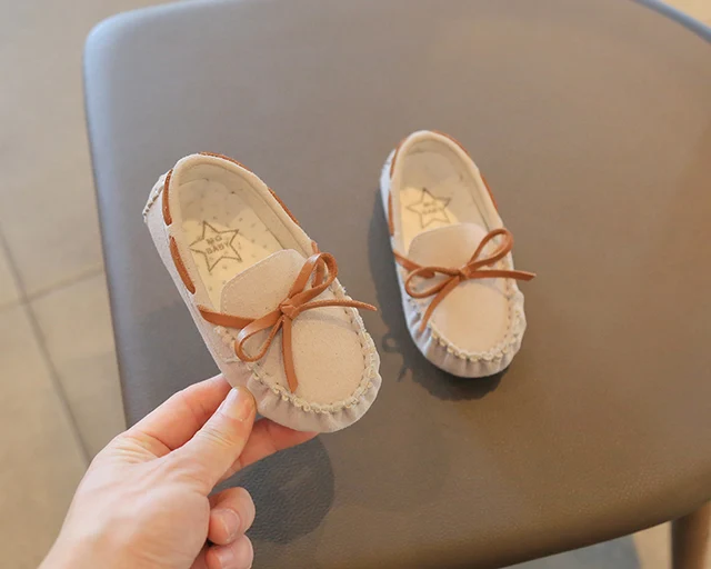 Mocasines De Moda Para Niños, Zapatos Planos De Cuero De Pu Lindos