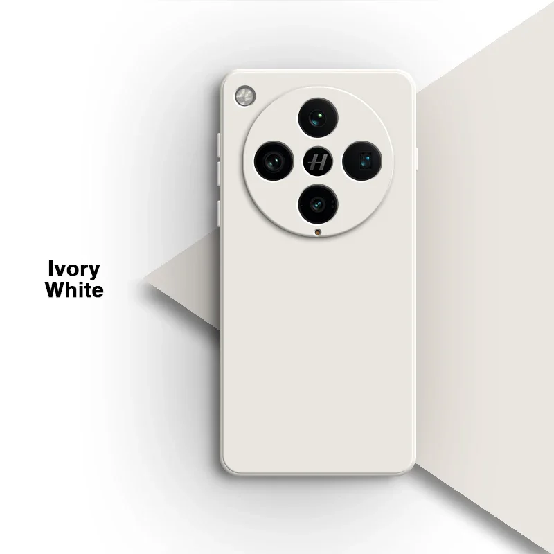 Elegant Liquid Silicone Square Phone Case - Fashionable Soft Back Cover in Classic Design