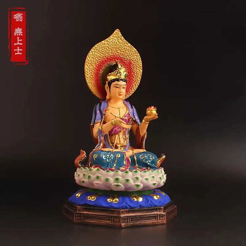 Earth Goddess Statue - Dharani Deity Resin Craft for Wealth & Merit, Buddhist Altar Decor, Guardian Deity Idol, Sacred Earth Mot