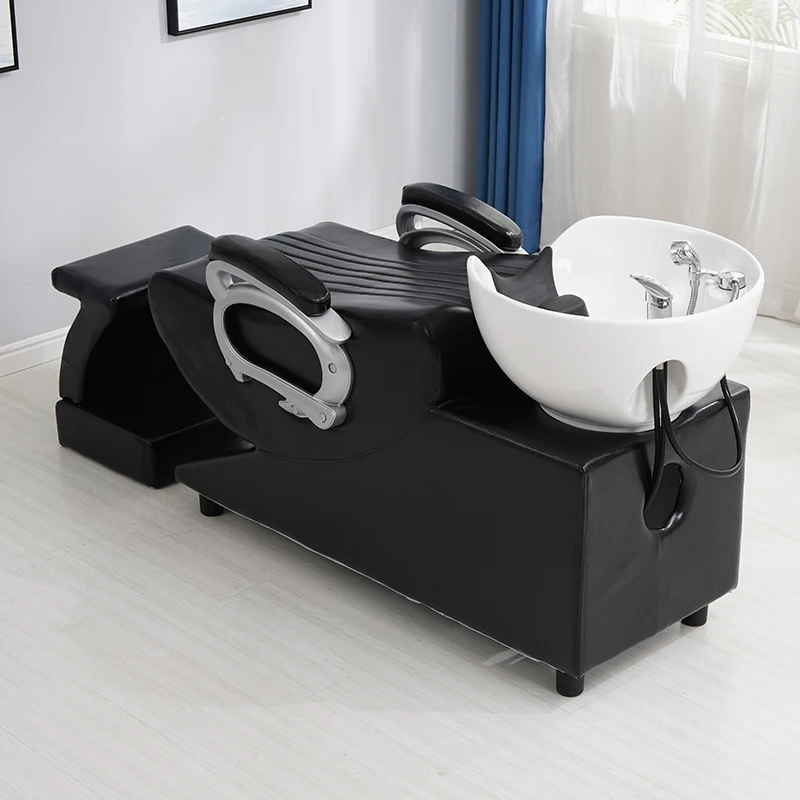 Spa Modern Shampoo Chair Adjustable Speciality Beauty Hair Salon Chairs Stool Stylist Sedia Per Shampoo Silla Furniture DF50XF barber speciality shampoo chair stylist salon eyebrow modern shampoo bed recliner luxury chaise silla barberia furniture hd50xf