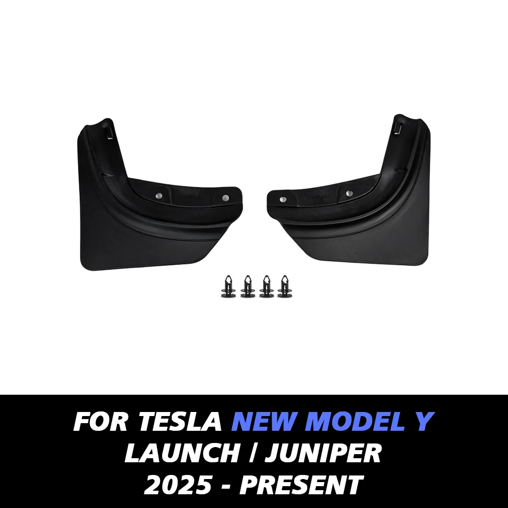 מגני בוץ TPE עבור Tesla New Model Y 2025 Launch Juniper טסלה ג'וניפר ללא ניקוב / סרט מגן זרמועים מגנים מגני בוץ