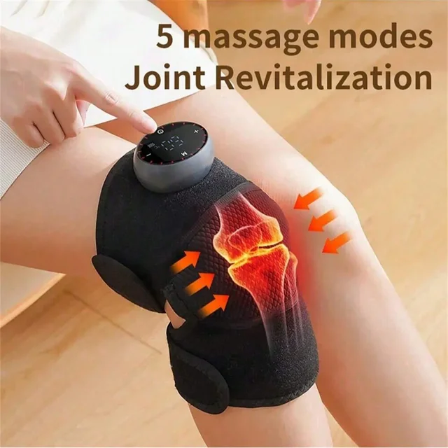 2026 1 Rechargeable Heated Knee Massager, Adjustable 3D Fully Heated Knee Pad With Heating Mode And Adjustable Vibration