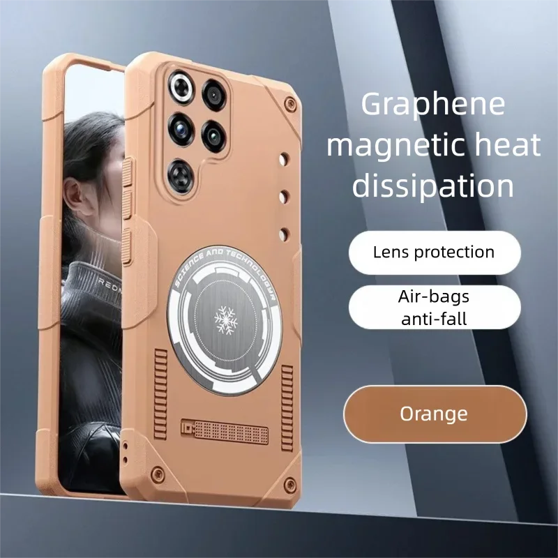 Graphene Heat Dissipation Shockproof Magnetic Silicone Cooling Case