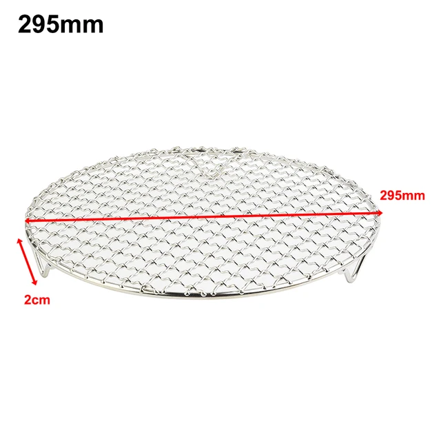 Round Barbecue BBQ Grill Net Meshes Racks Grid Round Grate Steam Net 304 Stainless Steel Wire Oven Grill Sheet 5