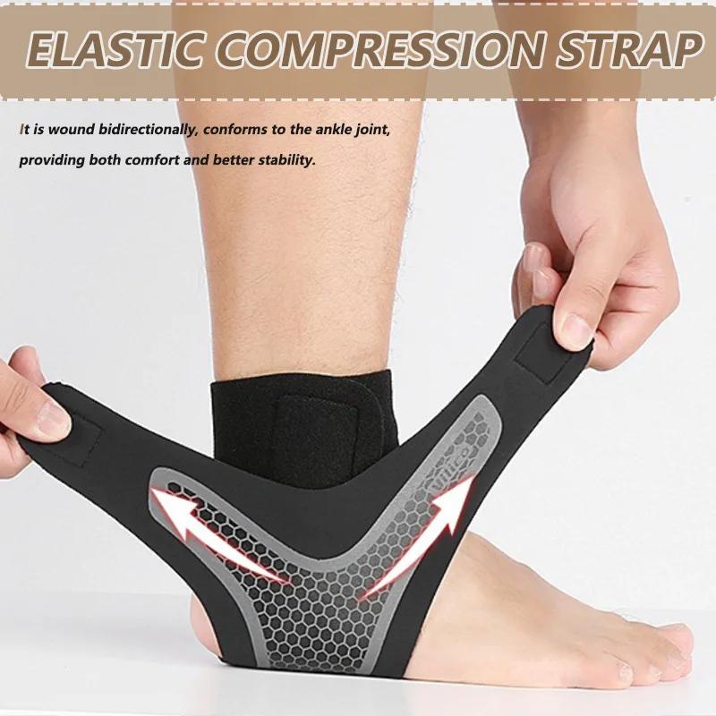 Ankle Support Brace Unisex Breathable Compression Sleeve Outdoor Sports Hiking Running Lightweight Stabilizing Strap Mobility knee strap brace adjustable wrist ankle weights