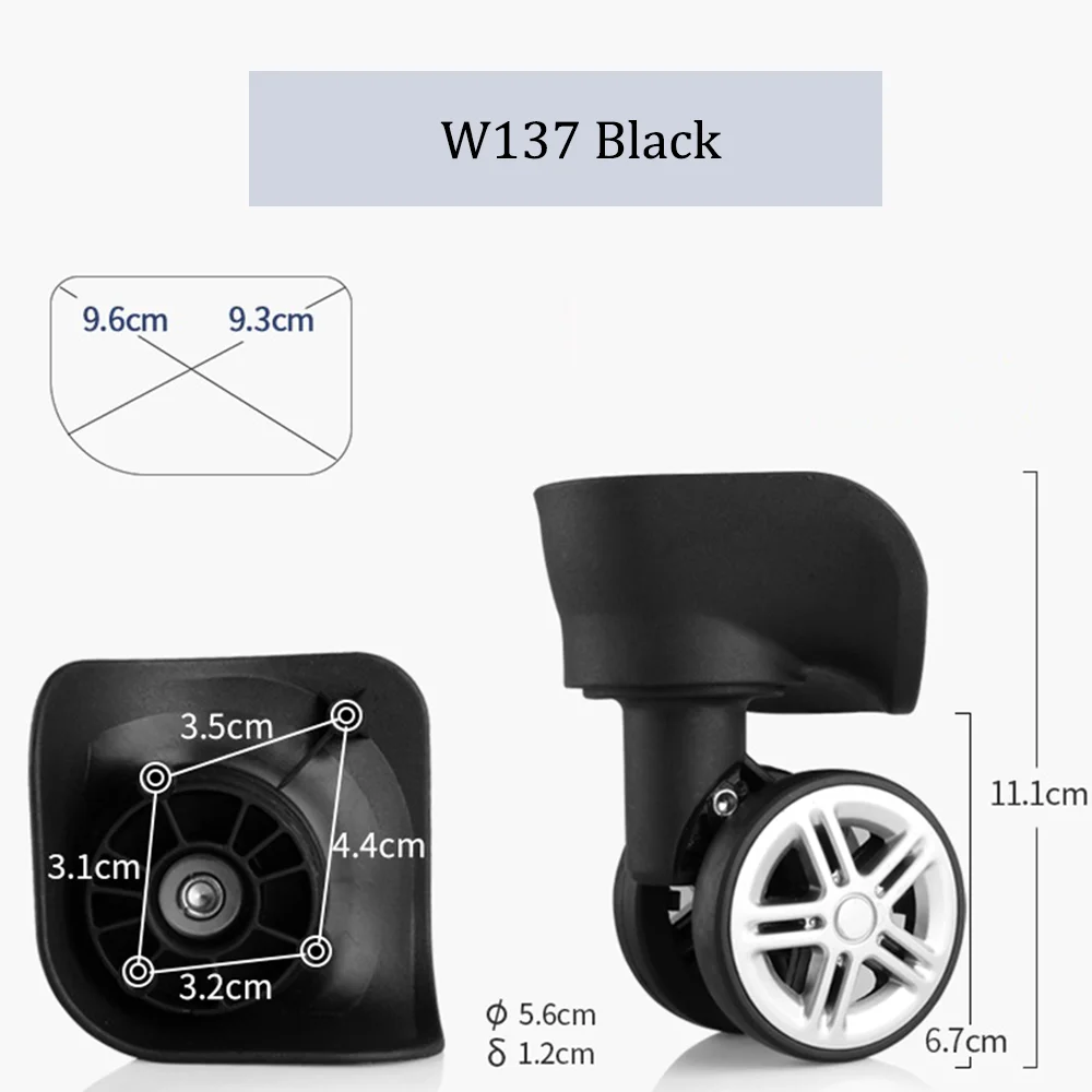 For American Tourister W137 Universal Wheel Trolley Case Wheel Replacement Luggage Maintenance Pulley Sliding Casters Slient