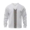 2024 New autumn Men's Set Loose Casual Sports Suit High-quality Jacquard V-neck Long-sleeved trousers Two-piece Men's Clothing 5