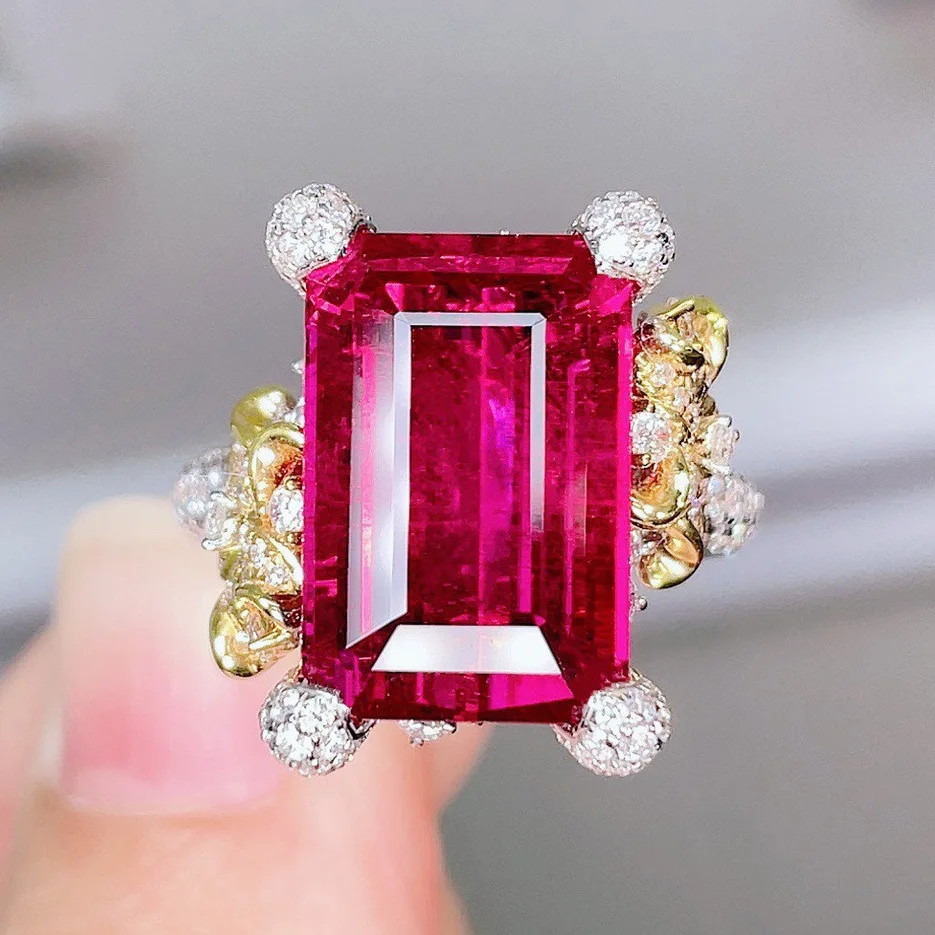 Ring Fine Ruby Jewelry Ruby Half Moon Diamond Ring Marrow Fine