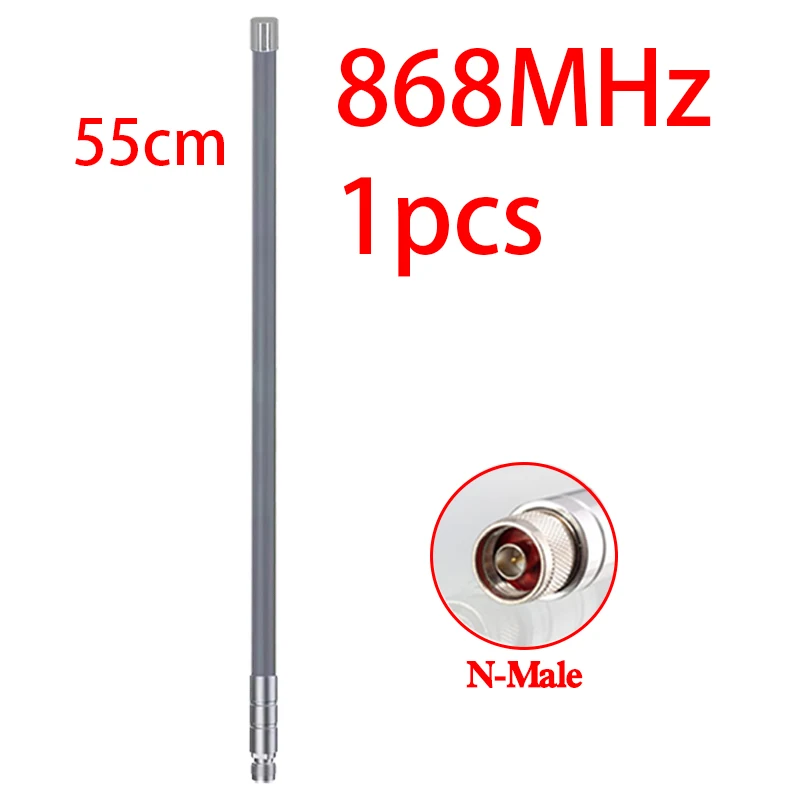 GIZONT Lorawan 868MHz 915MHz 안테나 N타입 야외용 옴니 그레이 유리섬유 안테나 (Meshtastic 헬륨 마이너 핫스팟 안테나용)