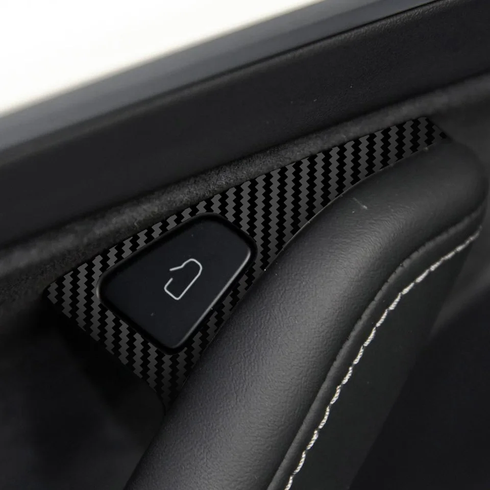 リアル カーボンファイバー エクステリア ドア ハンドル プルl カバー トリム 適用: ホンダ シビック 10世代 2016 2017 2018 2019 AL-QQ-8237 AL AL ミラー 4ピース エクステリア ドア ハンドル トリム カーボン