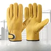 Work Gloves Sheepskin Leather Workers Work Welding Safety Protection Garden Sports Motorcycle Driver Wear-resistant Gloves 1