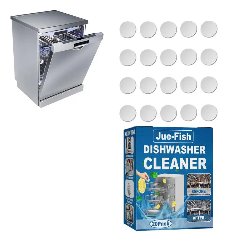 Dishwasher Cleaner Oil Stain Removal Descaling Detergent Tablets Deep Clean Dishwasher For Cleaning Dishes Kitchen Tools