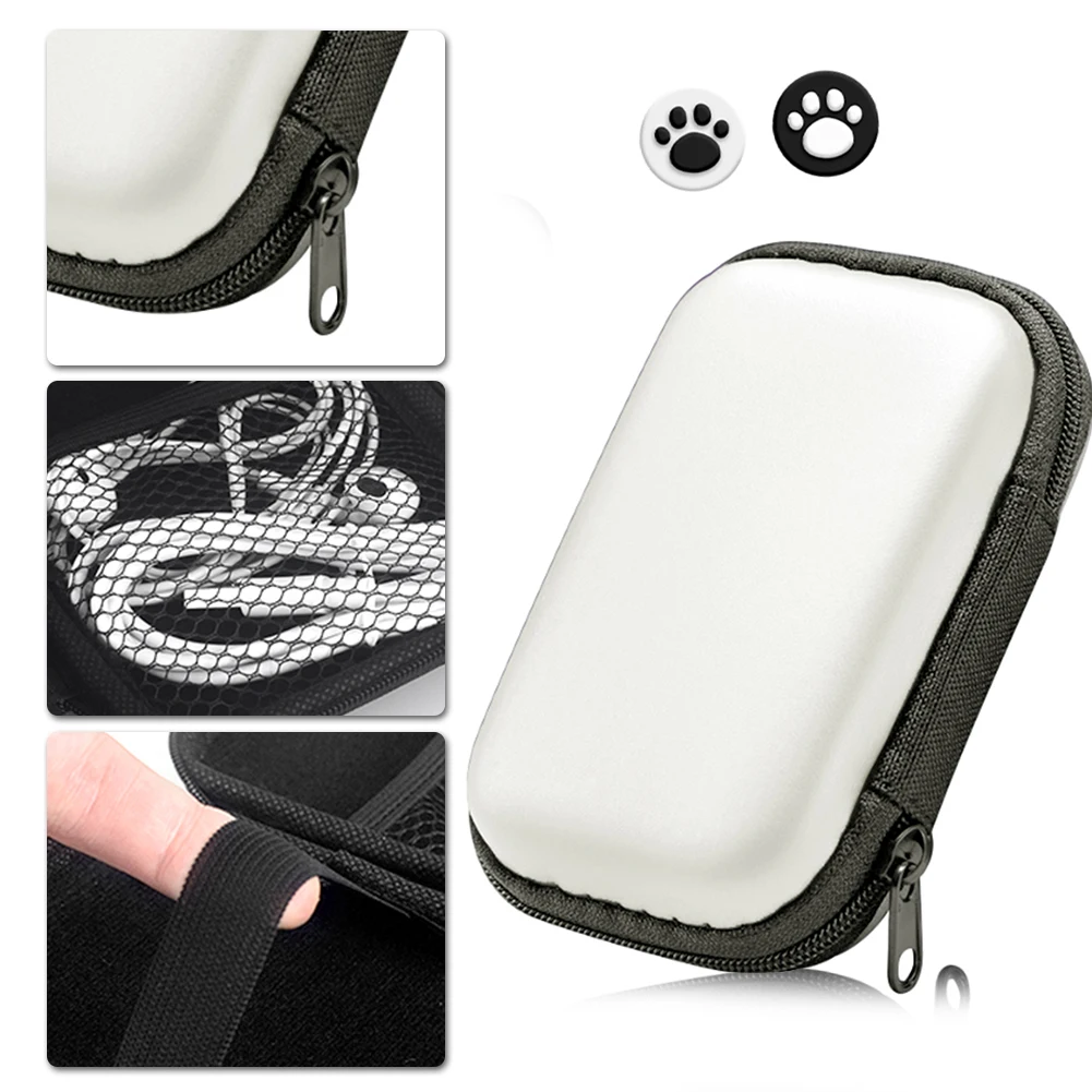 Eva R36s Storage Case with 2 Joystick Caps Retro Gaming Console Carrying Bags for RG35XX R35S Miyoo Mini Plus Games Accessories