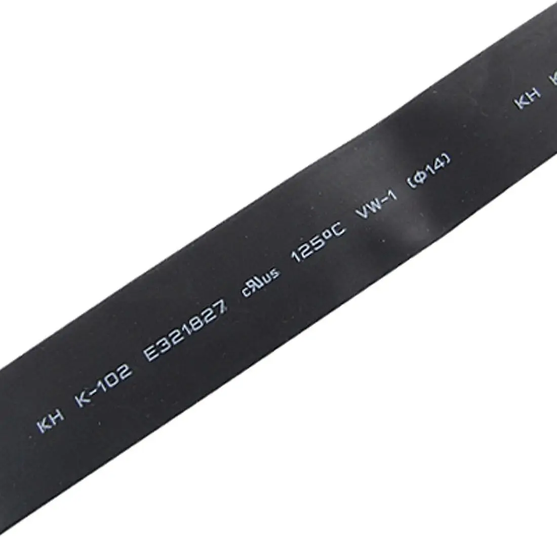 

14mm 3 Meter Black Tube Sleeving Sleeve Heat Shrinkable Tubing