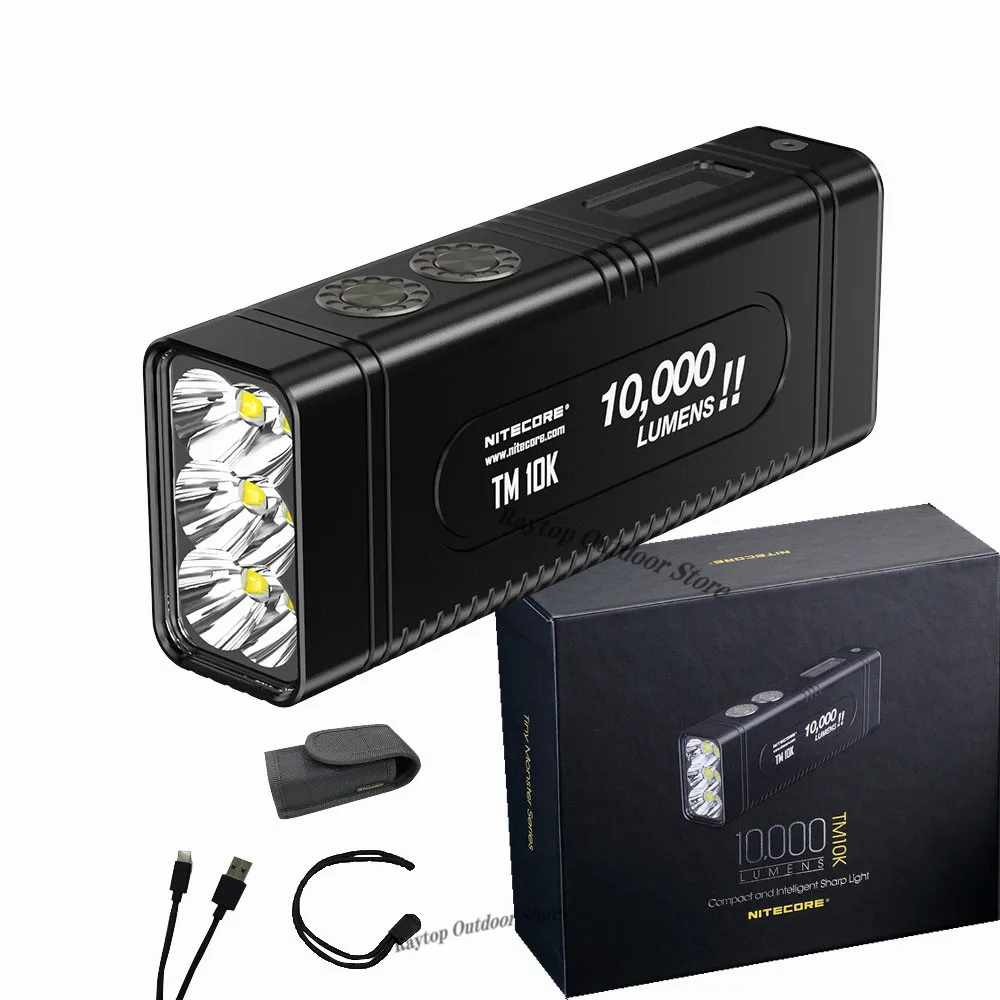 

Тактический фонарик NITECORE TM10K, 6 светодиодов XHP35, макс. 10000 лм, сверхъяркий фонарь со встроенным аккумулятором на расстоянии 288 м