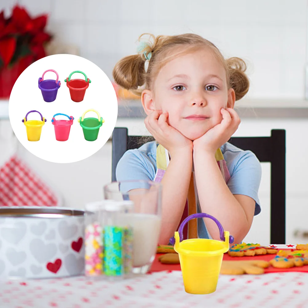 10 Pcs Mini Buckets for Crafts Beach
