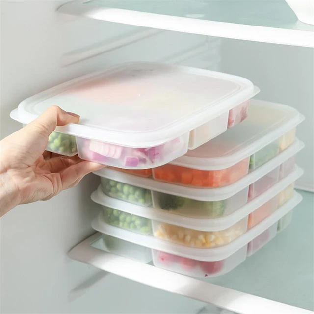 Refrigerator Food Storage Box Stackable Freezer Storage Containers for  Fruit and Vegetable Meat - AliExpress