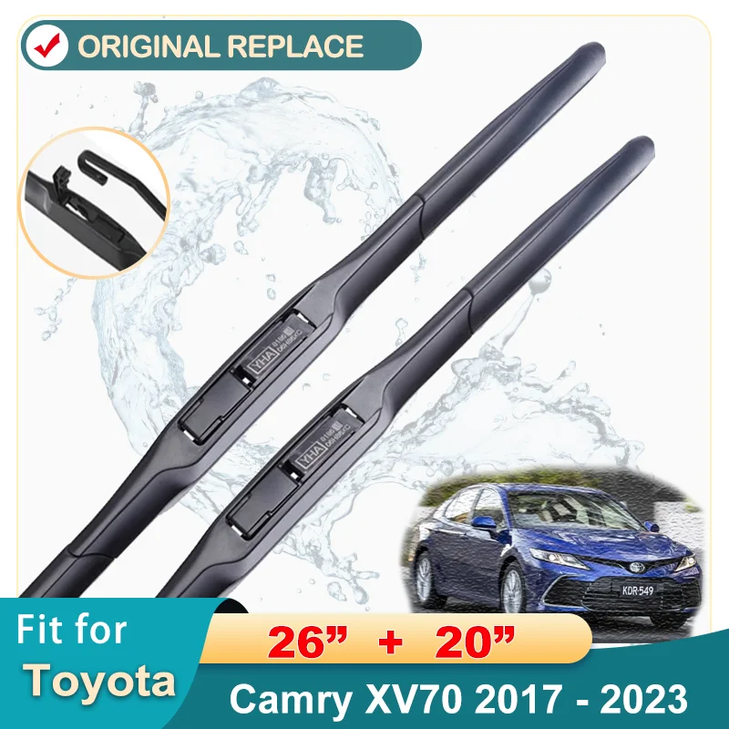 

Wiper Hybrid Front Wiper Blades For Toyota Camry XV70 LE TRD SX 2017 - 2023 Windshield Windscreen Window Brushes 26"+20"