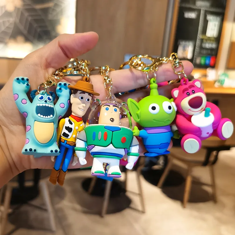 New Trend Disney Toy Story Portachiavi 3D Toy Key Pendant Buzz Lightyear Lotso Alien Precisione Woody Jessie Squisito Portachiavi
