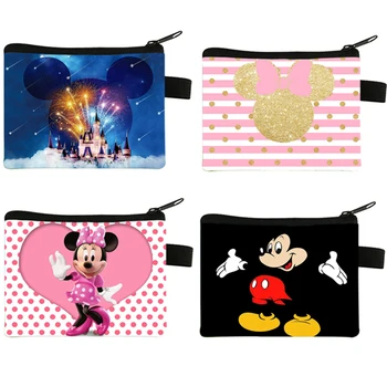 CartoonMickey Minnie Portamonete per bambini Portamonete in poliestere con zip Mini portafoglio per bambini Ragazza donna per regalo 1