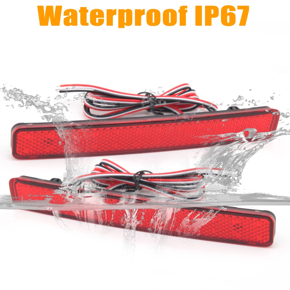 Coppia di catarifrangenti per paraurti posteriore per T5 Transporter dal 2003 al 2011, riflettore paraurti posteriore rosso 7E0945105