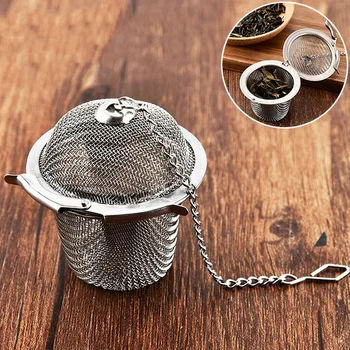 Tea Strainer Stainless Steel Tea Infuser Mesh Tea Ball Infuser Filter Reusable Loose Leaf Strainer Bag Brew Herb Tea Accessories 5