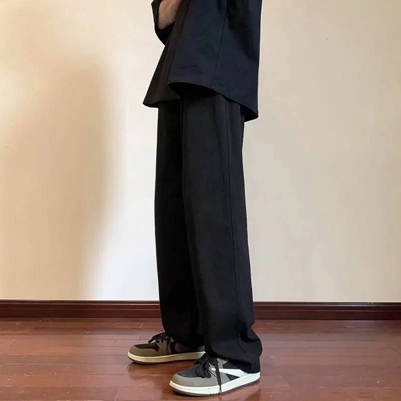 Japanese Summer 2024 Boyfriend New Spliced Elastic Pocket Fashion Solid Color Comfortable Minimalist Casual Straight Leg Pants