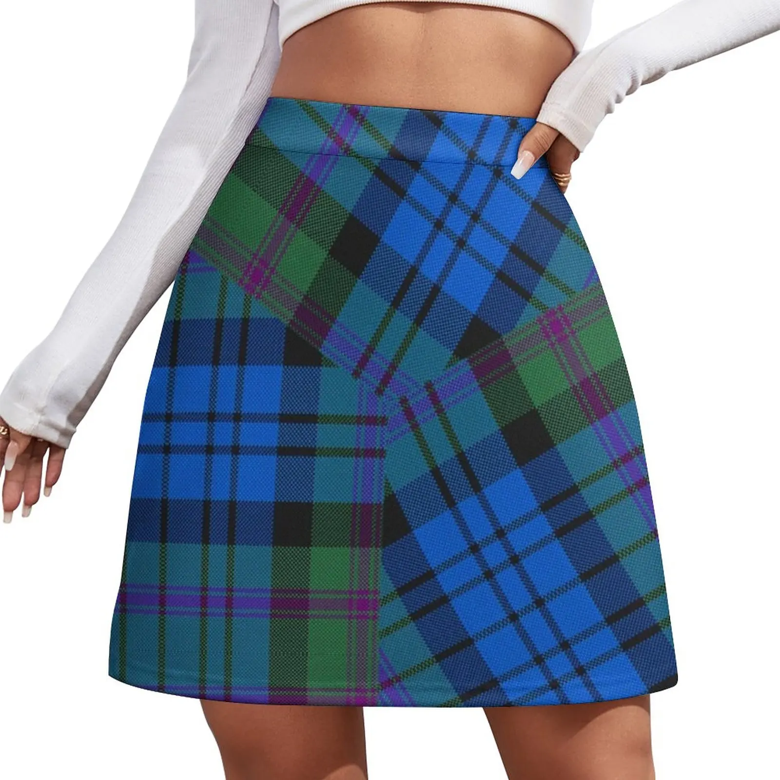 Baird Tartan Mini Skirt women's clothing korea stylish skirt sets