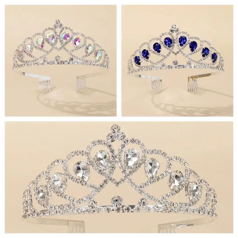 PrincessCrystalTiarasandCrownsHeadbandKidGirlsBridalPromCrown