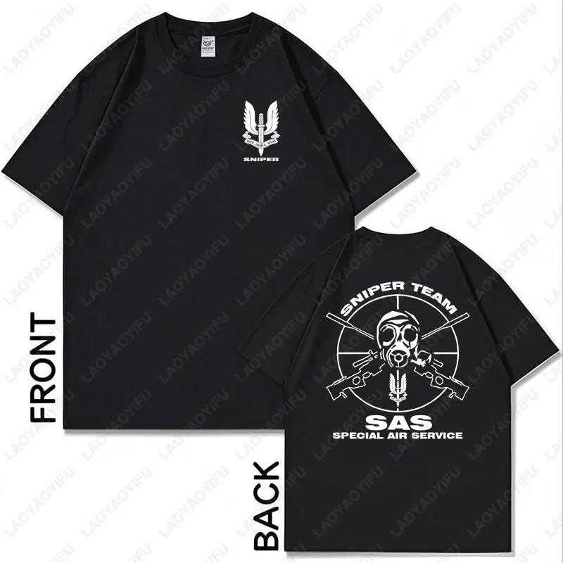 Elite Sniper Men's Cotton Tee - Short Sleeve Casual Military-Inspired Shirt