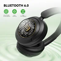 Oneodio A6 ANC Wireless Bluetooth 6.0 Headphones -48dB Hybrid Active Noise Cancelling Over Ear Headset With Mic Hi-Res LDAC APP - Image 4