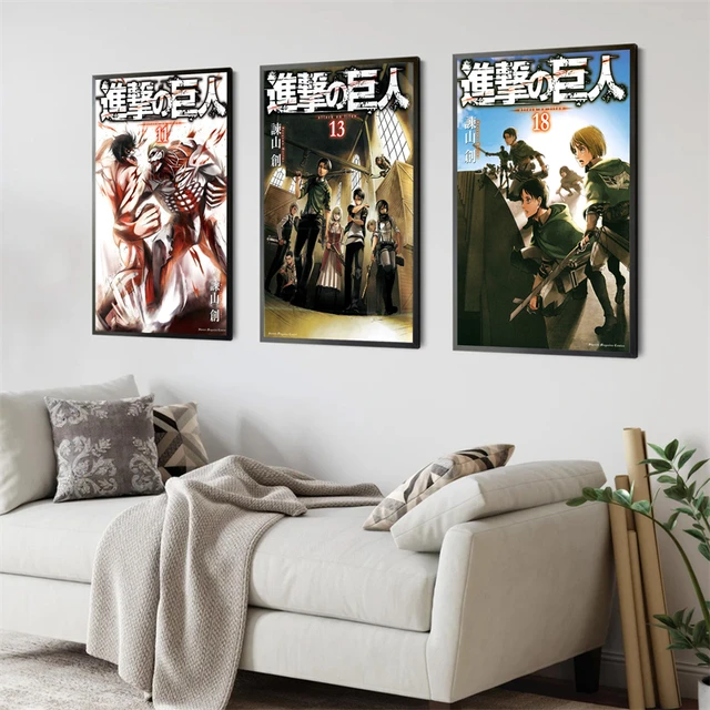 Attack on Titan Poster Anime Manga Art Print Wall Room Decor Shingeki no  Kyojin