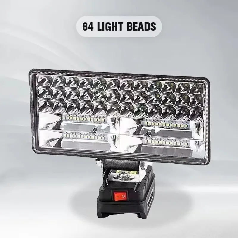 4/7/8inch LED Work Light fit for Makita 18V Battery High Brightness Portable LED Floodlight Dual USB Port for Phone Charging