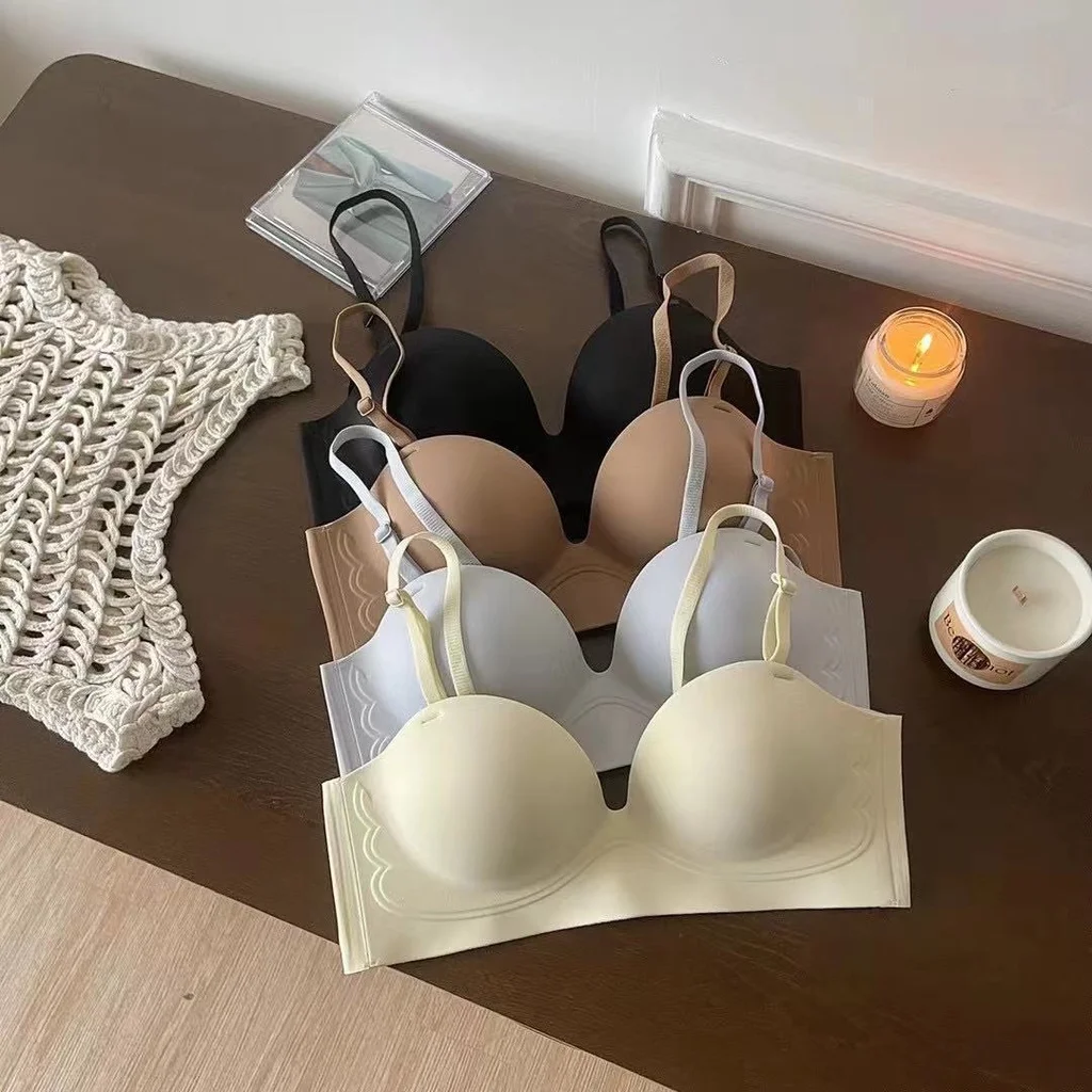 

High-quality Seamless Beautiful Back Thin Underwear Set Women Wireless Comfortable Push-Up Bar Set