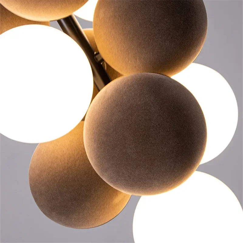 Abstracta Chandeliers LED Bubble Lamp Holly Horizontal Fabrics Design Ball Lamp Bedroom Kitchen Dining Room Hanging Lighting