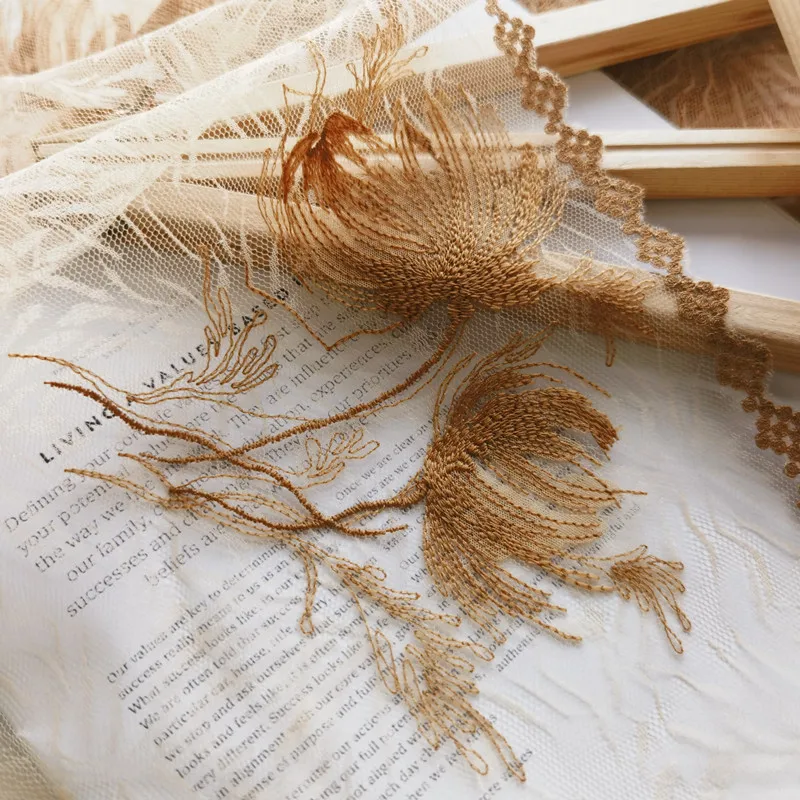 

15meters Fashion Embroidered Lace Trim DIY Clothing Sewing Accessories Quality Mesh Lace for Needle Work New