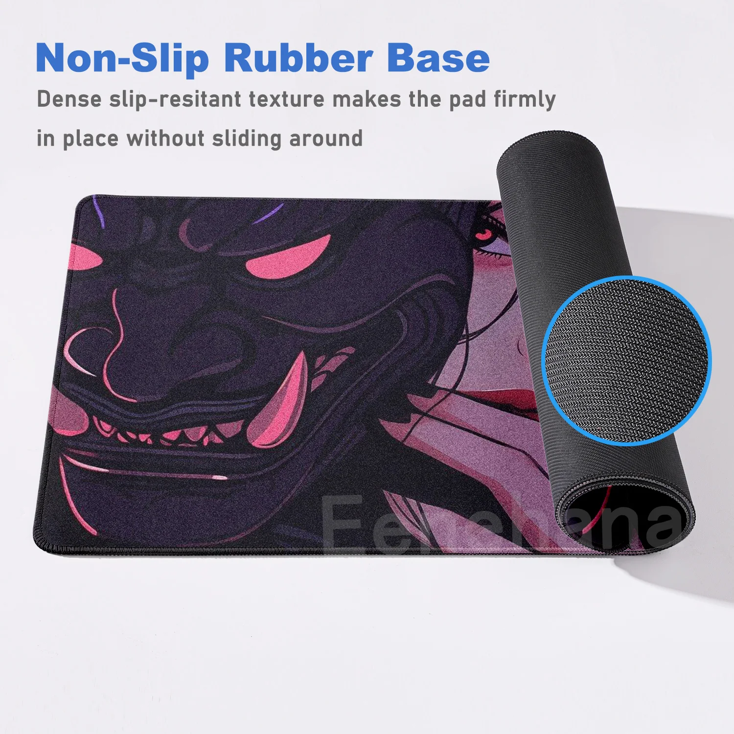 90x40CM Speed Mouse Pad Girl Mask Rubber Mouse Mat Game Professional E-Sports Mousepad High Elastic Non-slip Bottom Desk Mats