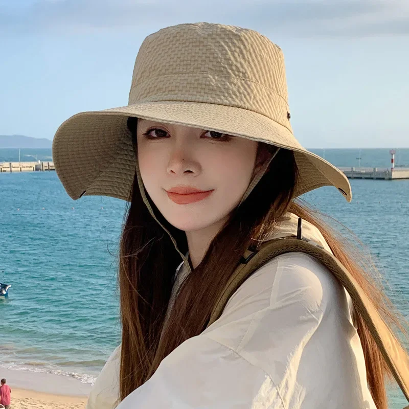 여성용 야외 서양 데님 모자, 큰 햇빛 차단, 낚시 캠핑 등반 모자, 통기성 해골 비니, 여름 신상