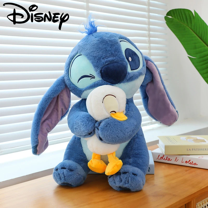 Plush Toys Disney Stitch Plush Pillow Hug The Duck Donald Duck Children's Comfort Sleeping Pillow Doll 30/45/60cm