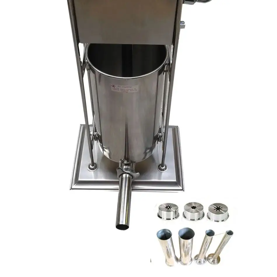 Description Picture 2 of itemWith 3 Nozzles Food Processors 2 IN 1 15L Manual Vertical  Churros Maker Machine Stainless Steel Spanish Fritter Machine