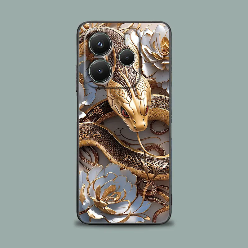 Elegant Silicone Soft Phone Case with Snakes and Women Design