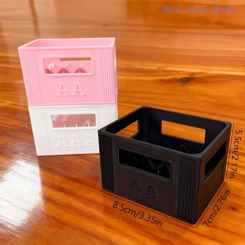 1Pcs 3D 인쇄된 AAA/AA 배터리 보관 상자 30/20 칸 홈 장 대용량 내구성 플라스틱 주최자