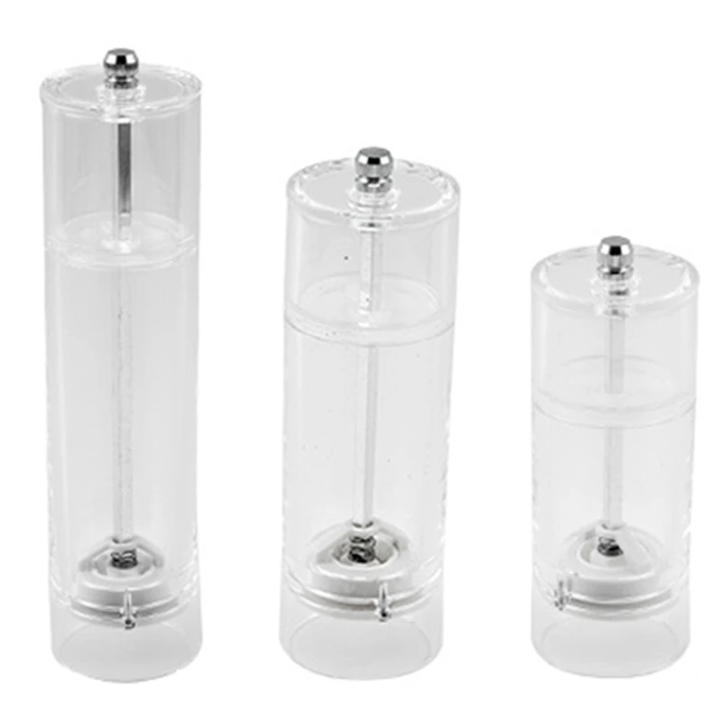 

Salt And Pepper Grinder Clear Acrylic Manual Spices Mills Perfect For Sea Salt And Peppercorns Kitchen Accessories