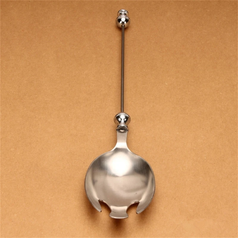DIY Beaded Decorated Dessert Spoon Stainless Steel Salad Spoon Simple Decorative Beaded Tableware Dessert Serving