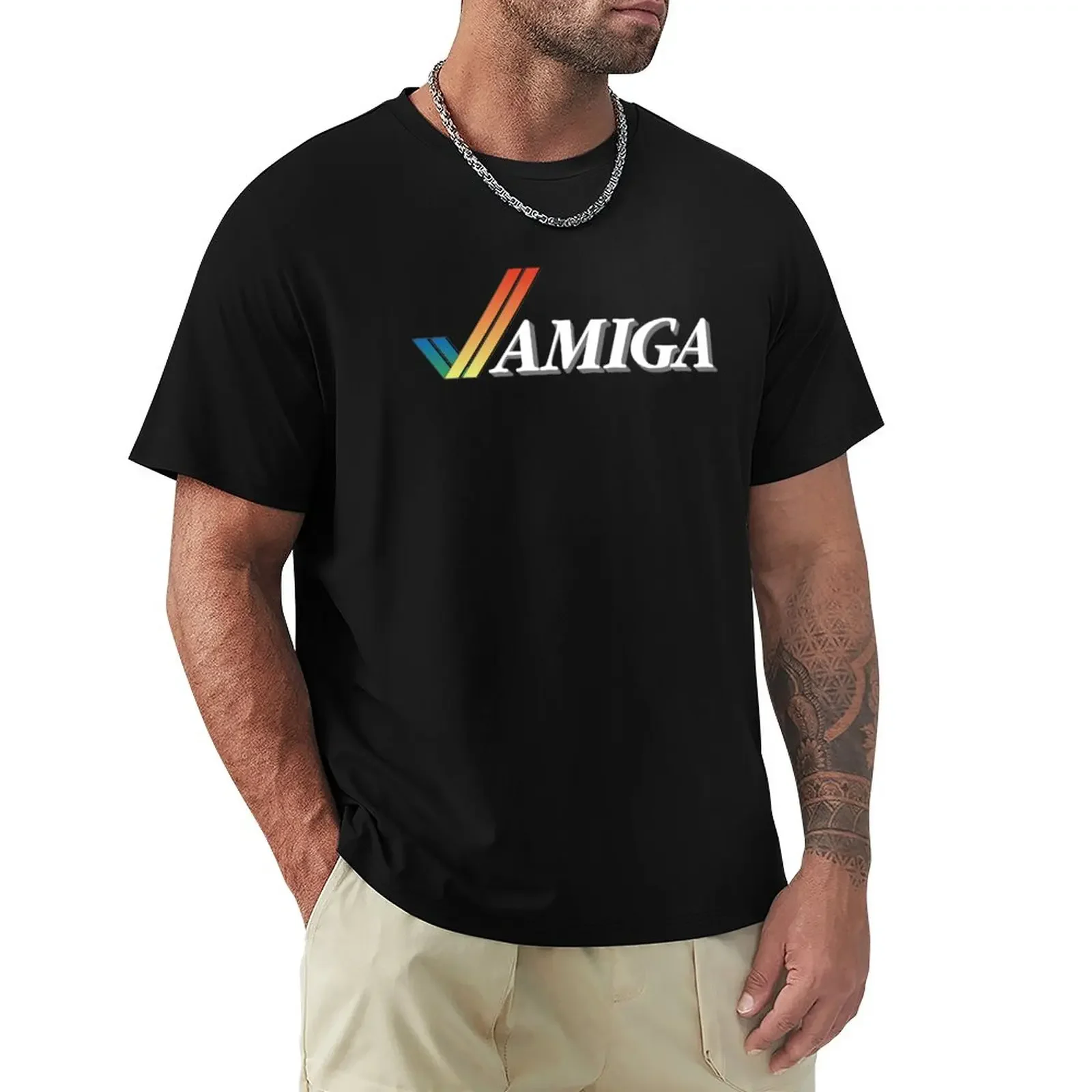 Commodore Amiga Logo T-Shirt Sweat Plus Size Plain Mens Graphic T-Shirt Pack