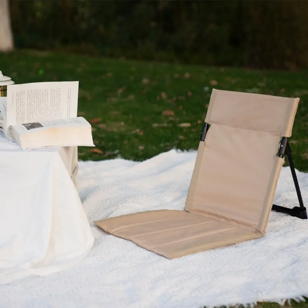 

Outdoor Folding Chair, Convenient Beach Camping Aluminum Alloy Leisure Camping Backrest, Lazy Recliner Chair Beach Furniture