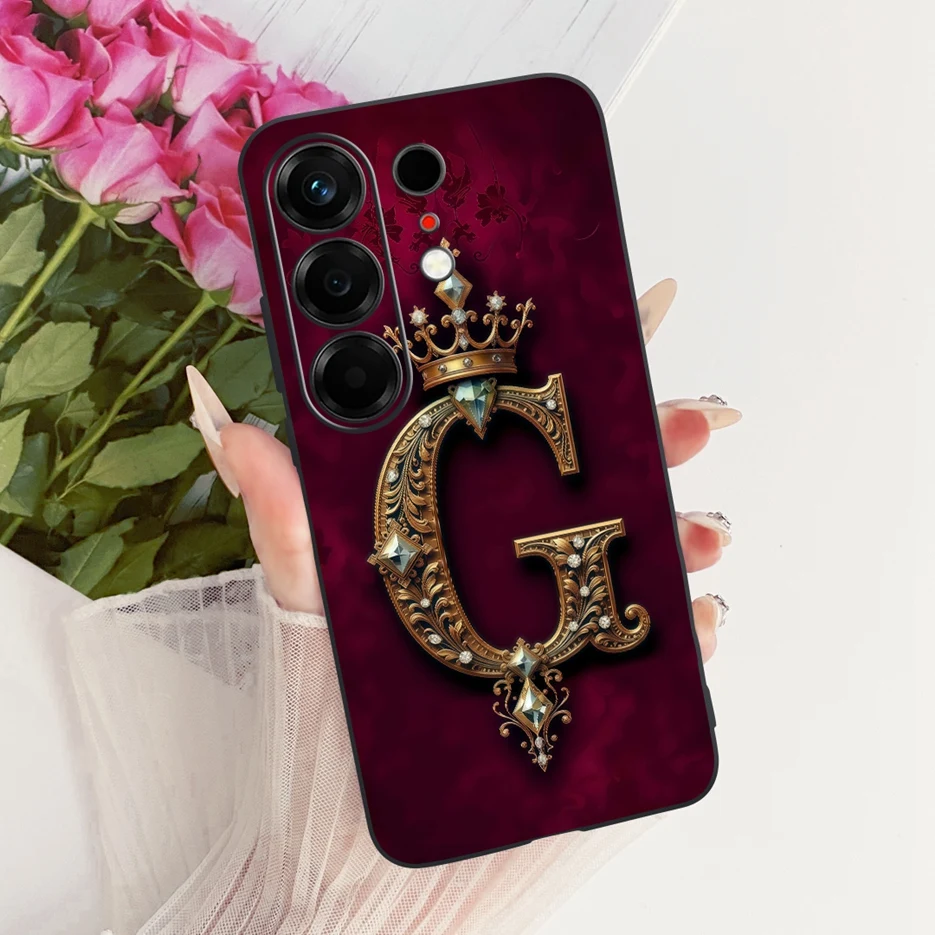 Cute Crown Letters Soft Silicone Phone Case - Stylish Protective Cover
