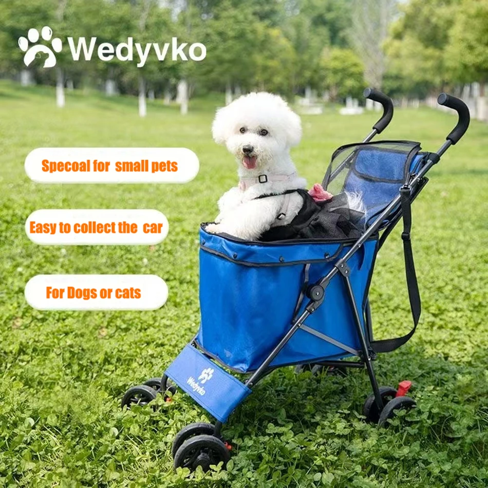 Pet Stroller M S Dog Cat Cage Jogger 4 Wheels Waterproof Puppy Travel Folding Carrier Pet Stroller 1