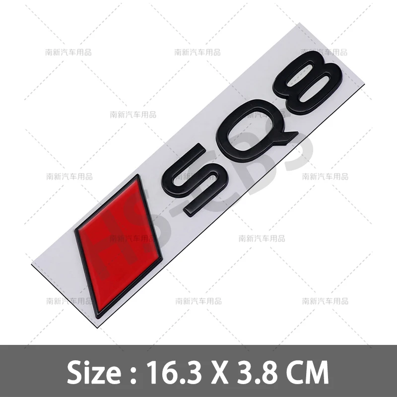 2024 neue Stil 3D Metall SQ8 S8 Q8 Logo Abzeichen Auto Hinten Stamm Emblem Aufkleber Tür Kotflügel Aufkleber Automobil Dekoration Aufkleber – Detail 25