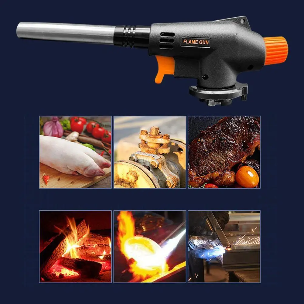 1300 Degree Welding Gas Sprayer Flamethrower Nozzle Metal Outdoor Camping BBQ Ignition Burner Welding Work Soldering Supplies gas torch welding torch gas burner